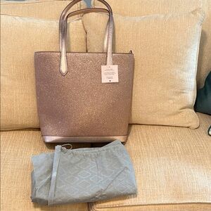 Kate Spade Rose Gold Glitter Tote